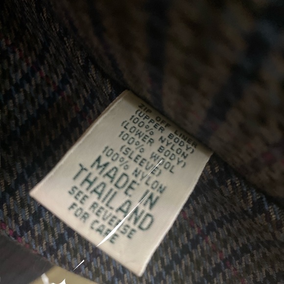 Vintage L.L. BEAN Classic Tan Trench Coat Cabincore Size X-Large - Picture 10 of 11